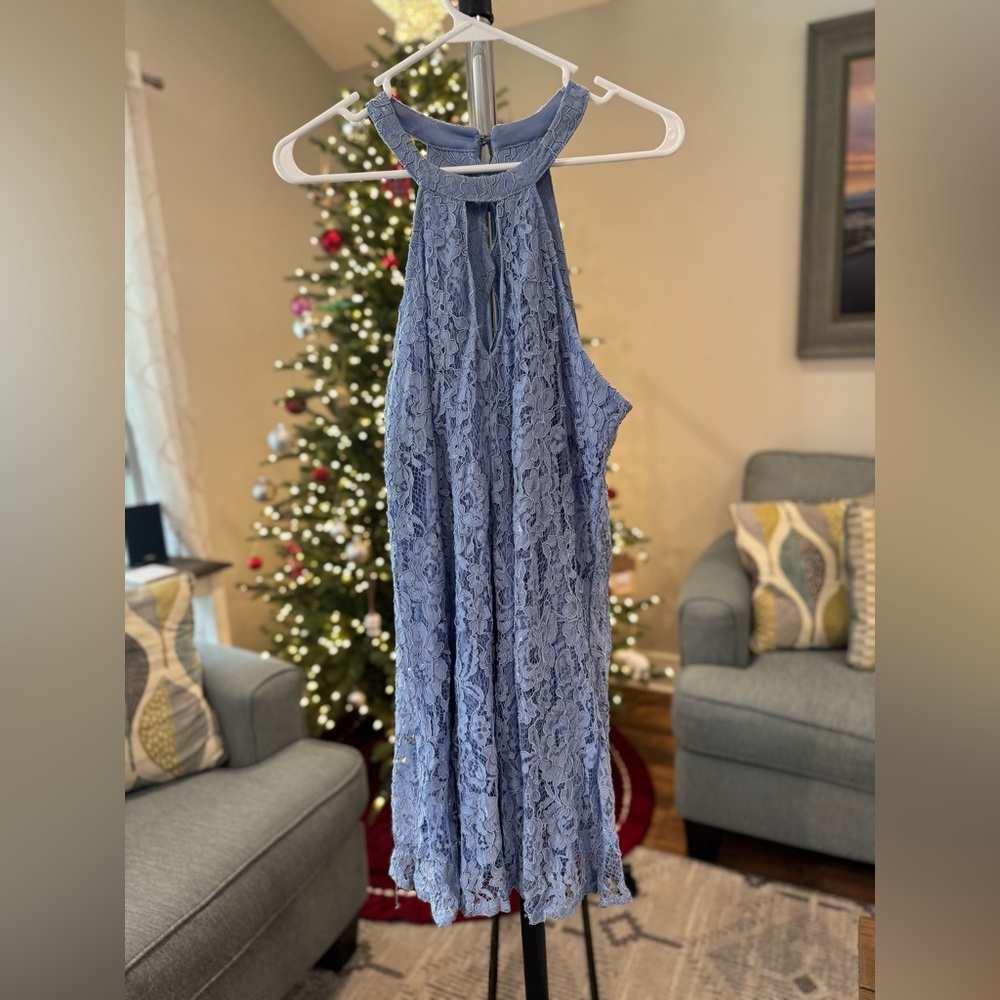 Francesca's Blue Lace Mini Dress